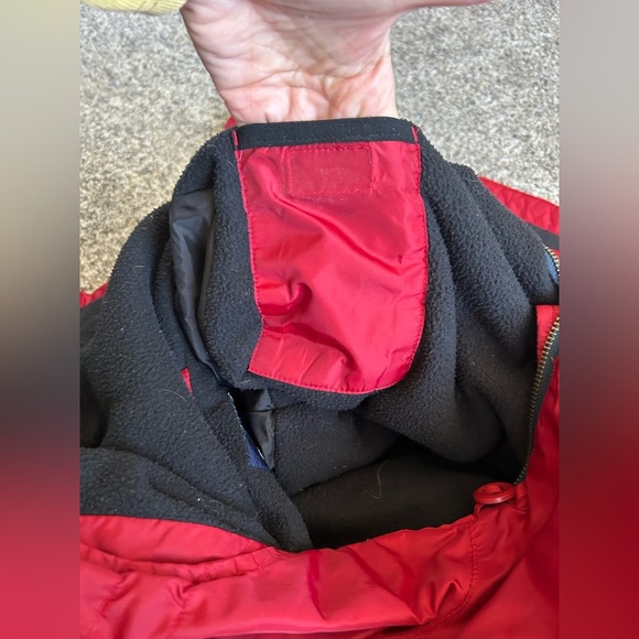 Y2K Vintage GAP men’s oversized red hooded pullover Jacket size small - Picture 11 of 15